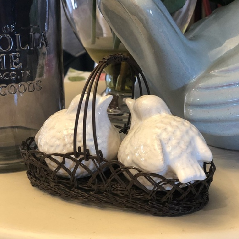 Last 1‼️Beautiful Farmhouse Bird Salt & Pepper Shakers
